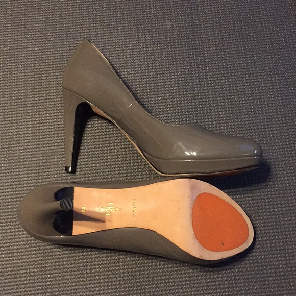 Used Cole Haan 1/2in Platform Heels Gray Size 10B - Picture 2 of 10